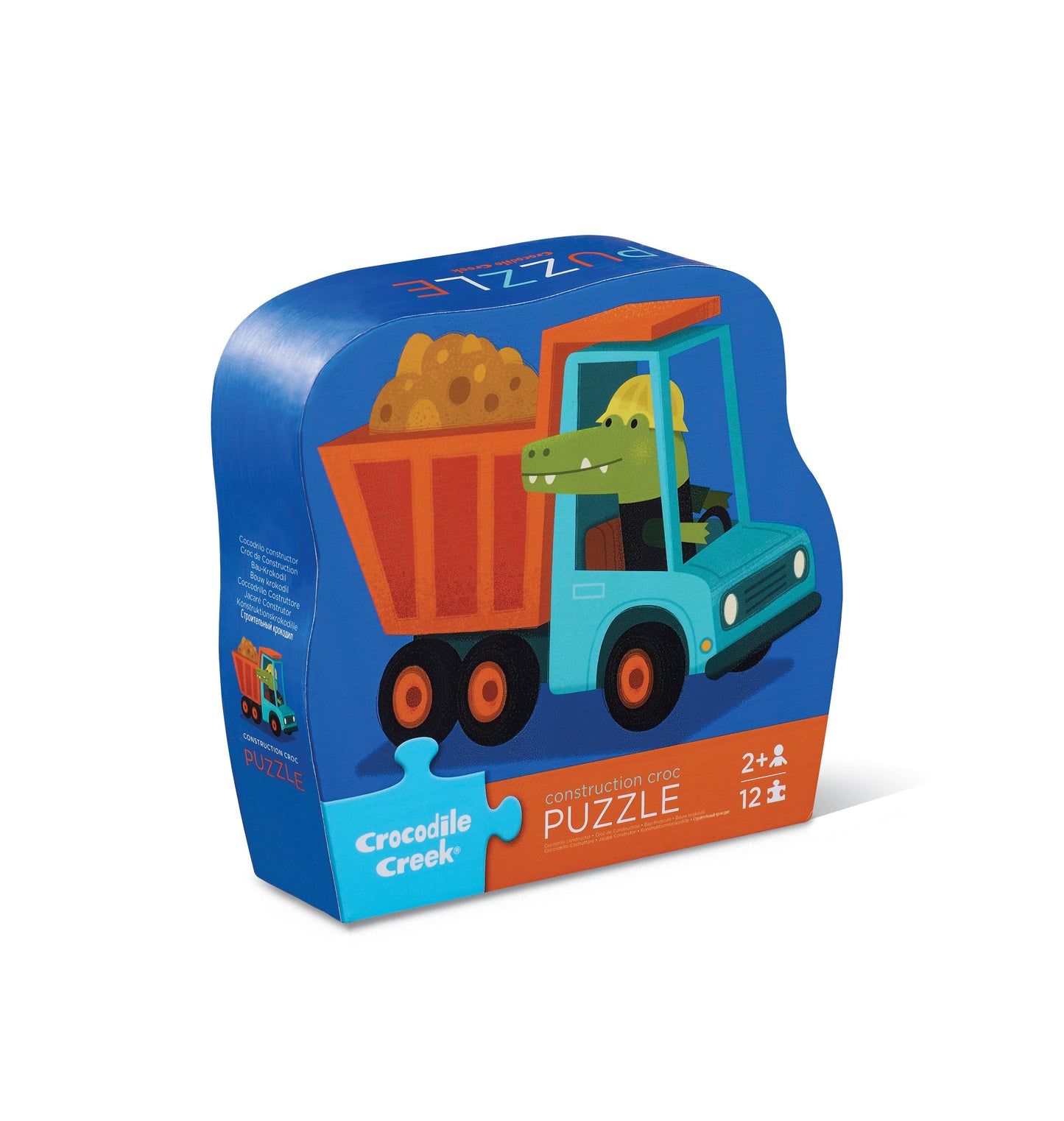 12-Piece Shaped Box Puzzle - Construction Croc