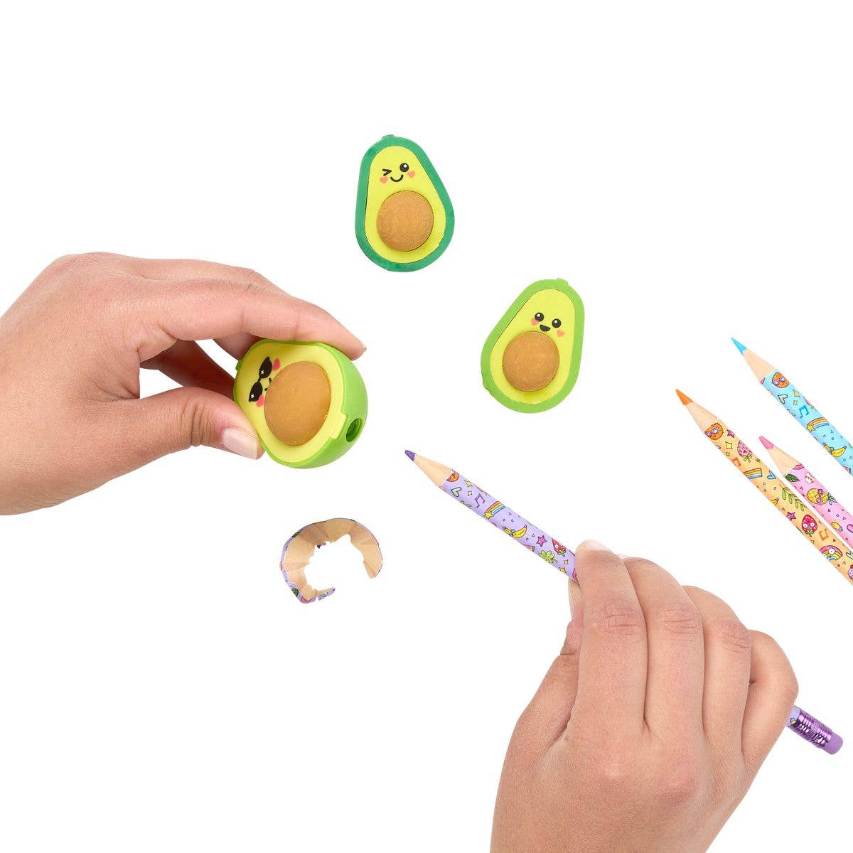 Avocado Love Eraser and Sharpener - set of 3