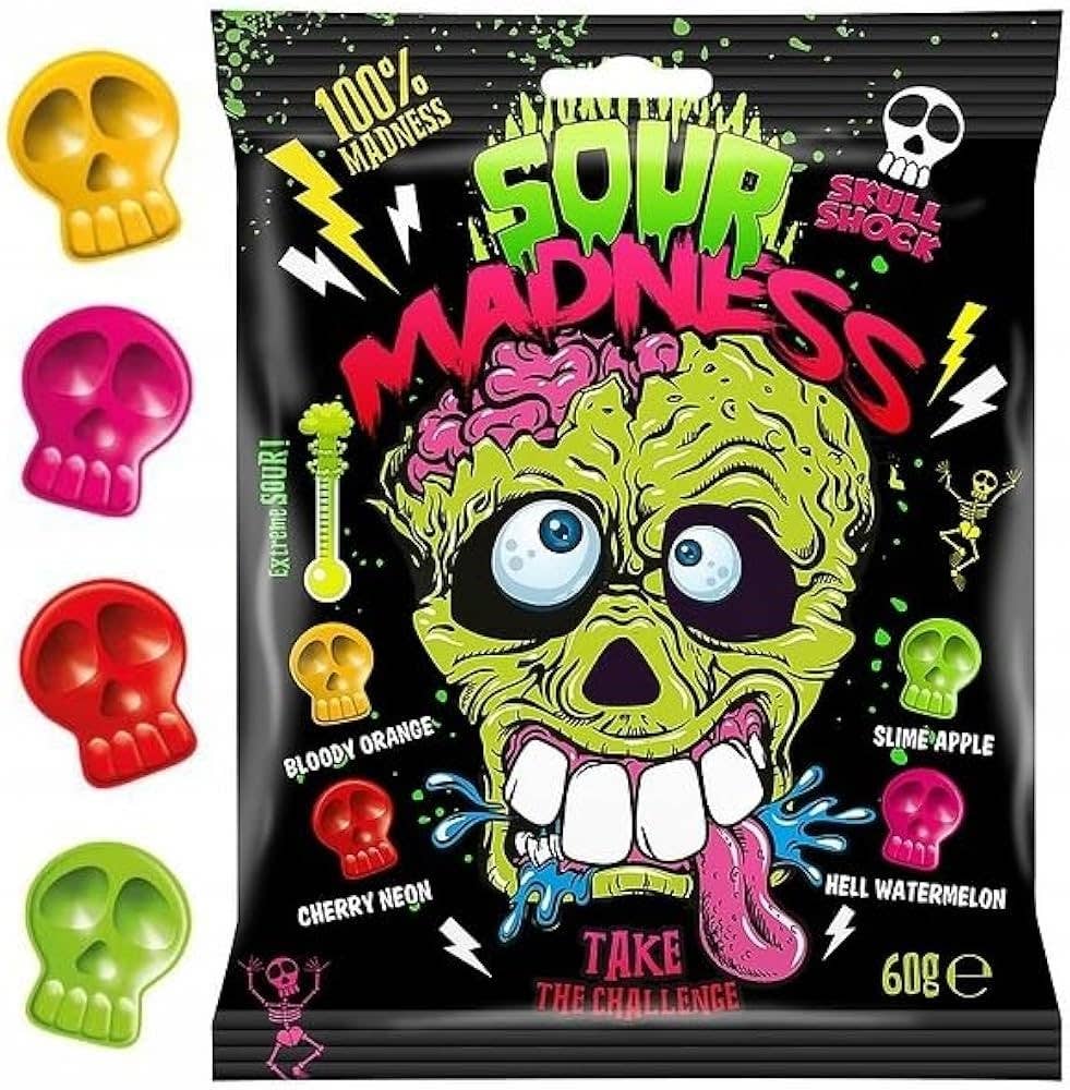 Limited Import - Sour Madness Fruit, Mystery 60g, 10ct