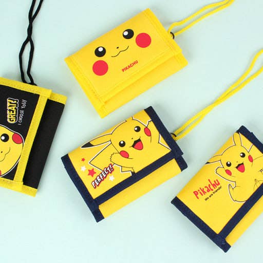Pokémon Pikachu Velcro Neck Wallet – Tri-Fold ID Wallet