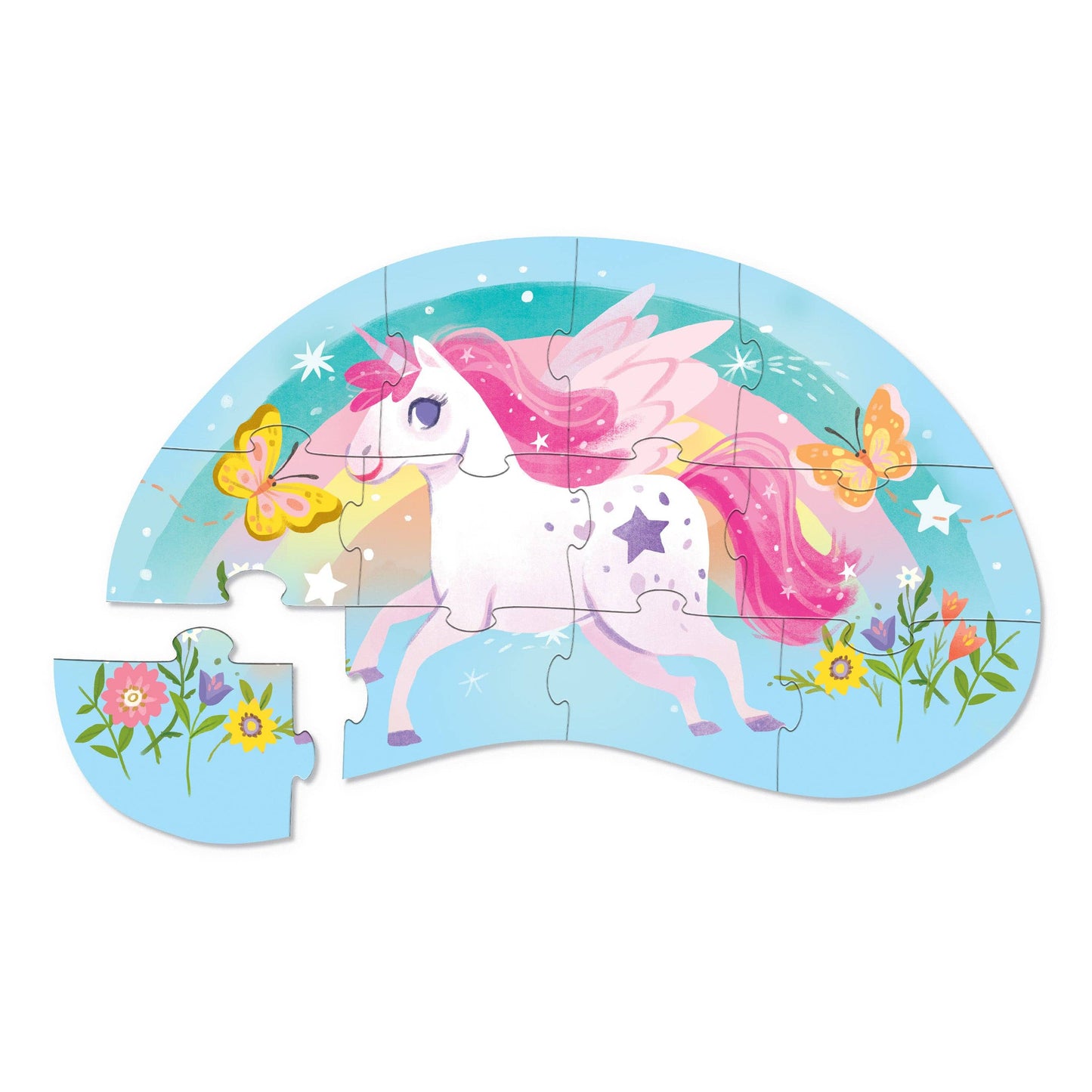 12-Piece Shaped Box Puzzle - Sweet Unicorn