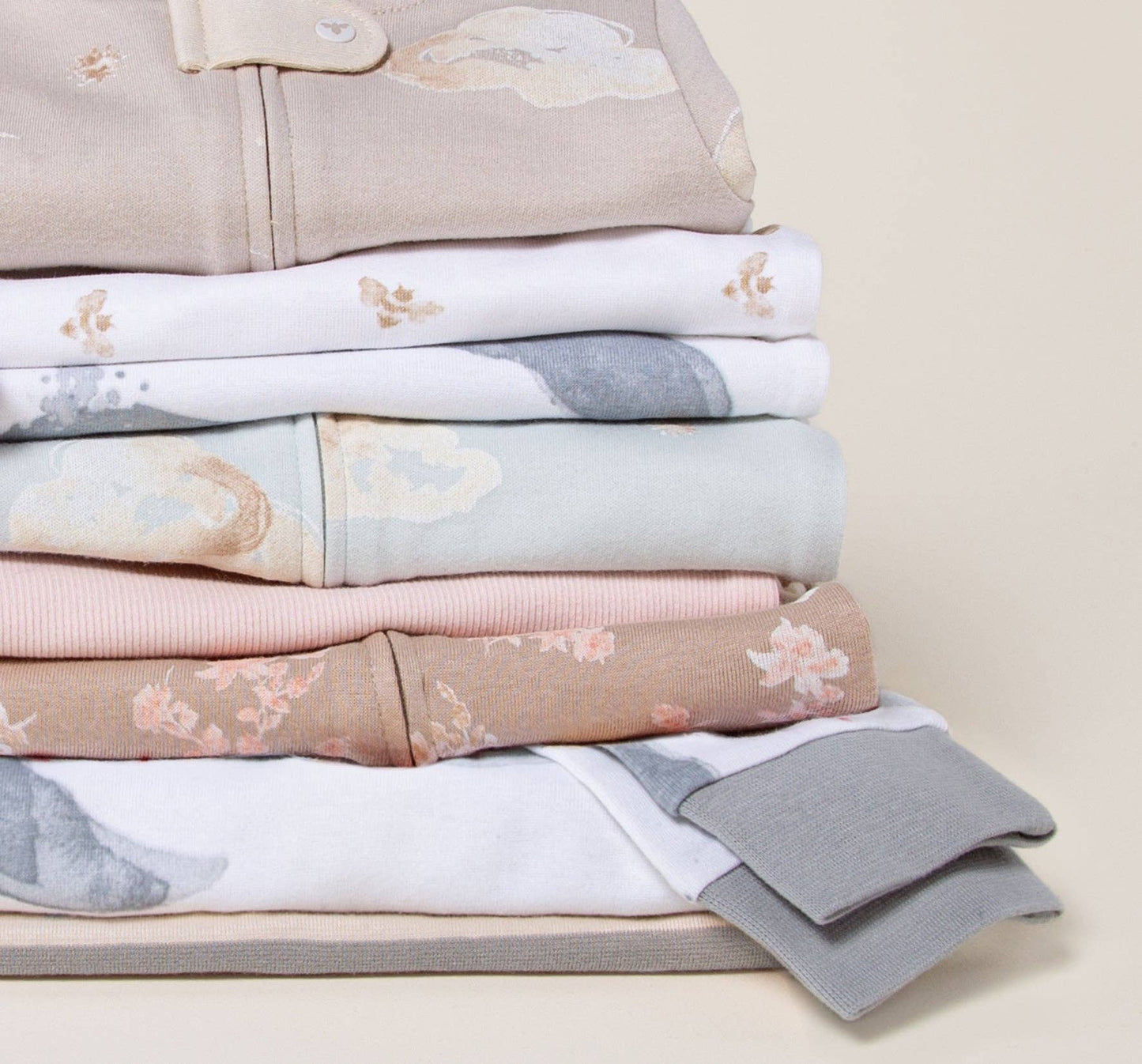 Rugby Stripe Organic Cotton Sleep & Play - Quarry