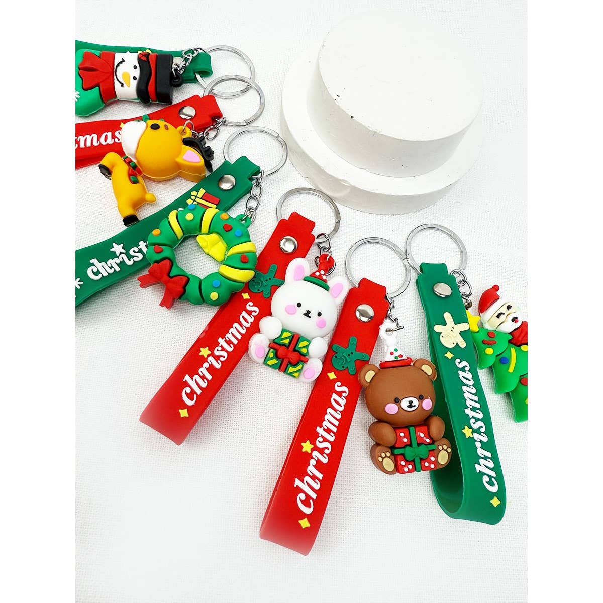 Cute Christmas Theme Keychain
