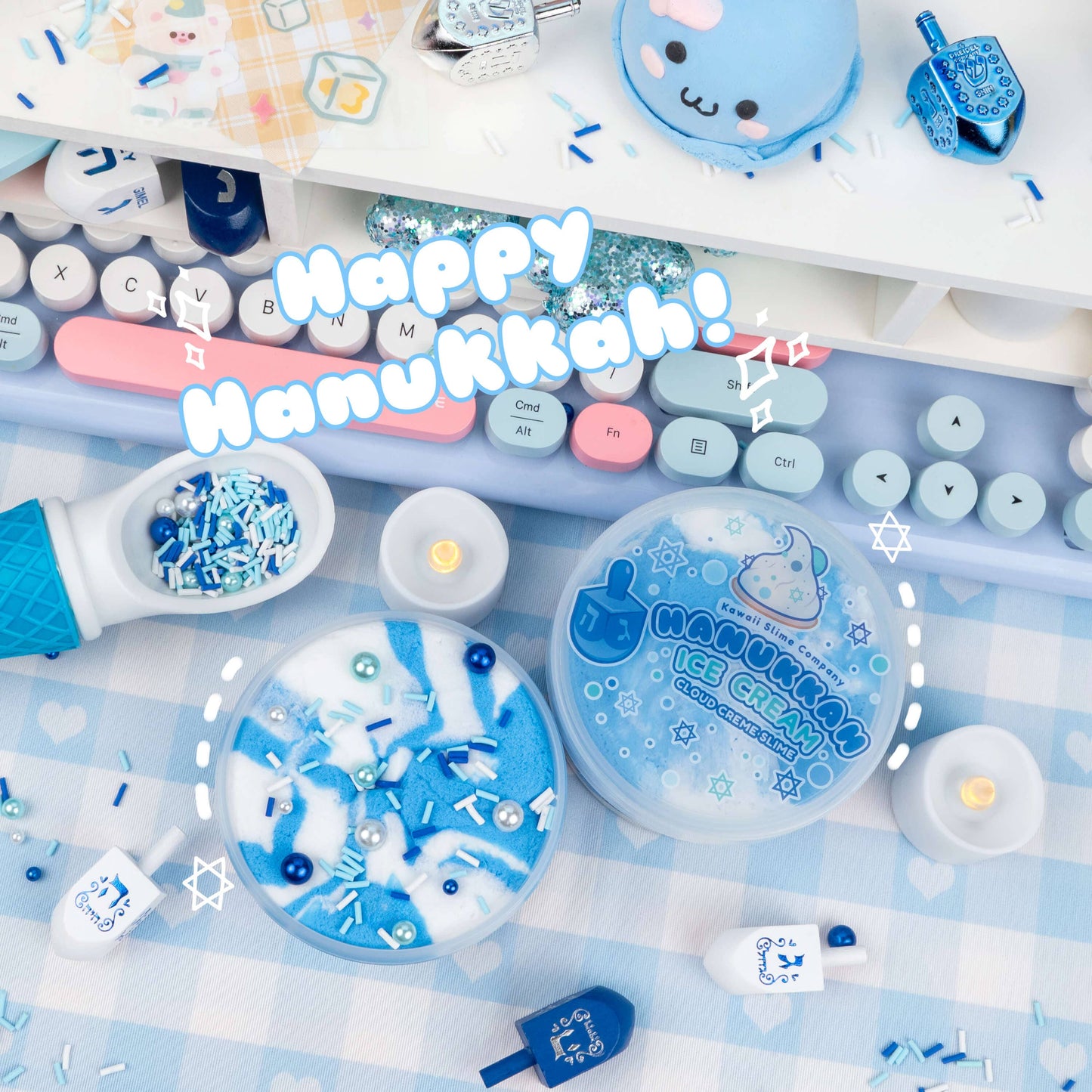 Hanukkah Ice Cream Cloud Creme Slime (4pcs/case)