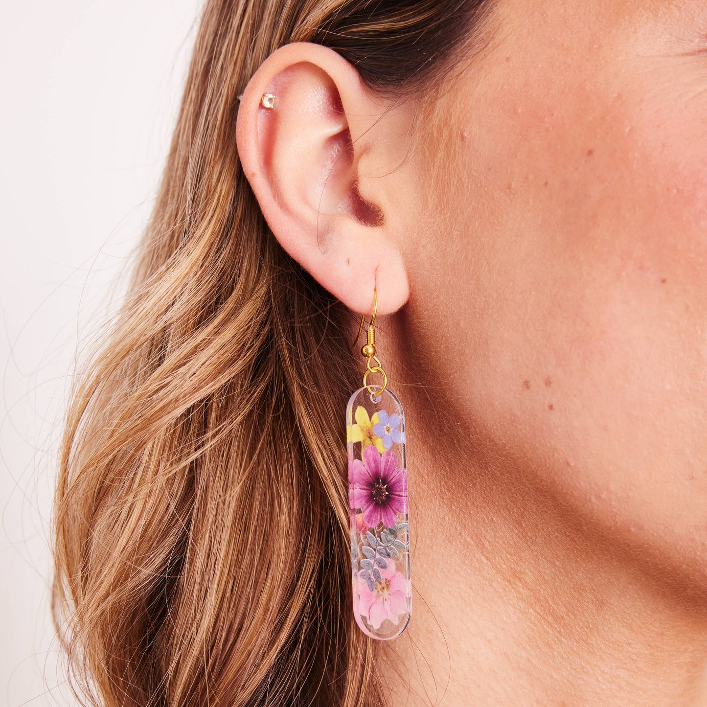 Pressed Floral Earrings - Adult Craft Kit Makes 3 Pairs