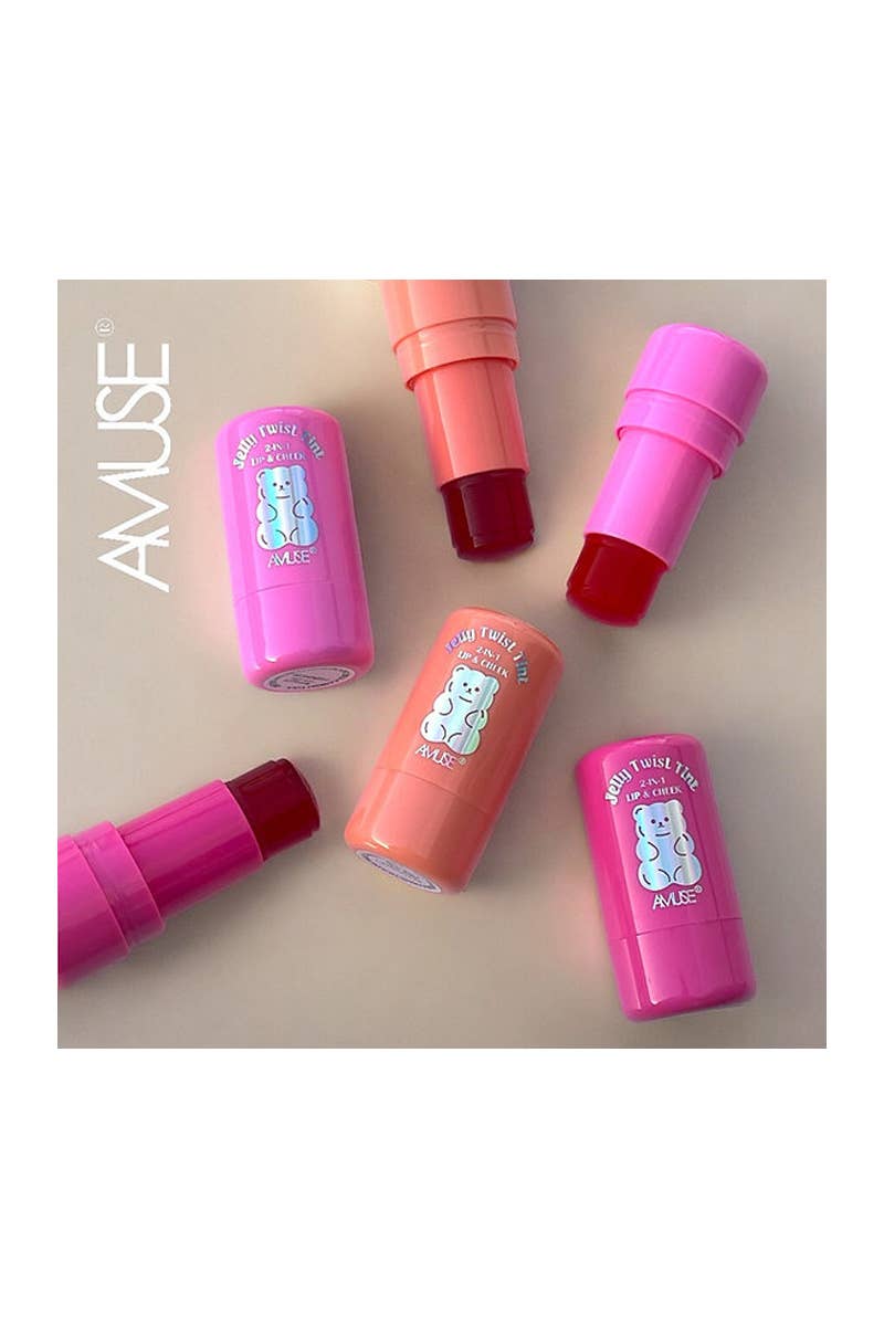 Amuse BL3147MIX Jelly Twist 2-in-1 Lip & Cheek Tint - 24 pcs