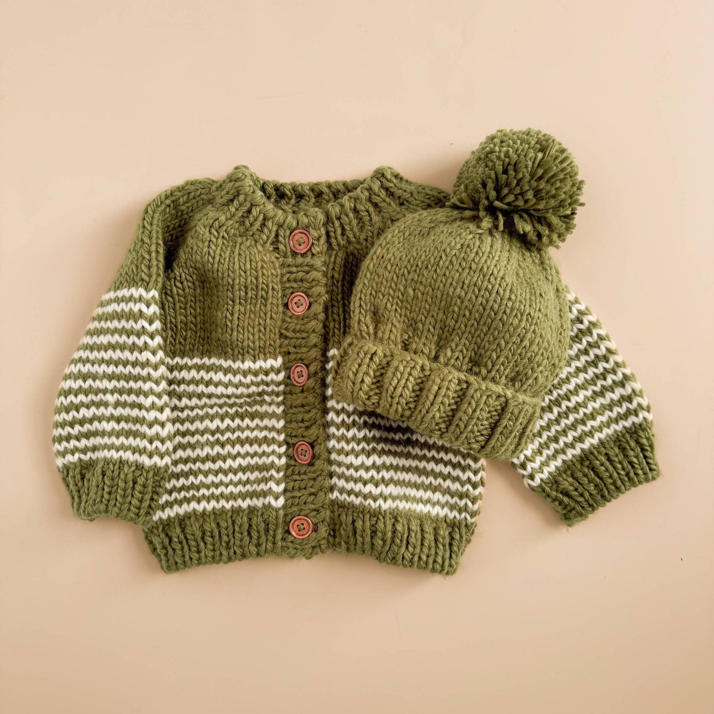 Stripe Cardigan Moss Kid Baby Sweater Fall Holiday Christmas