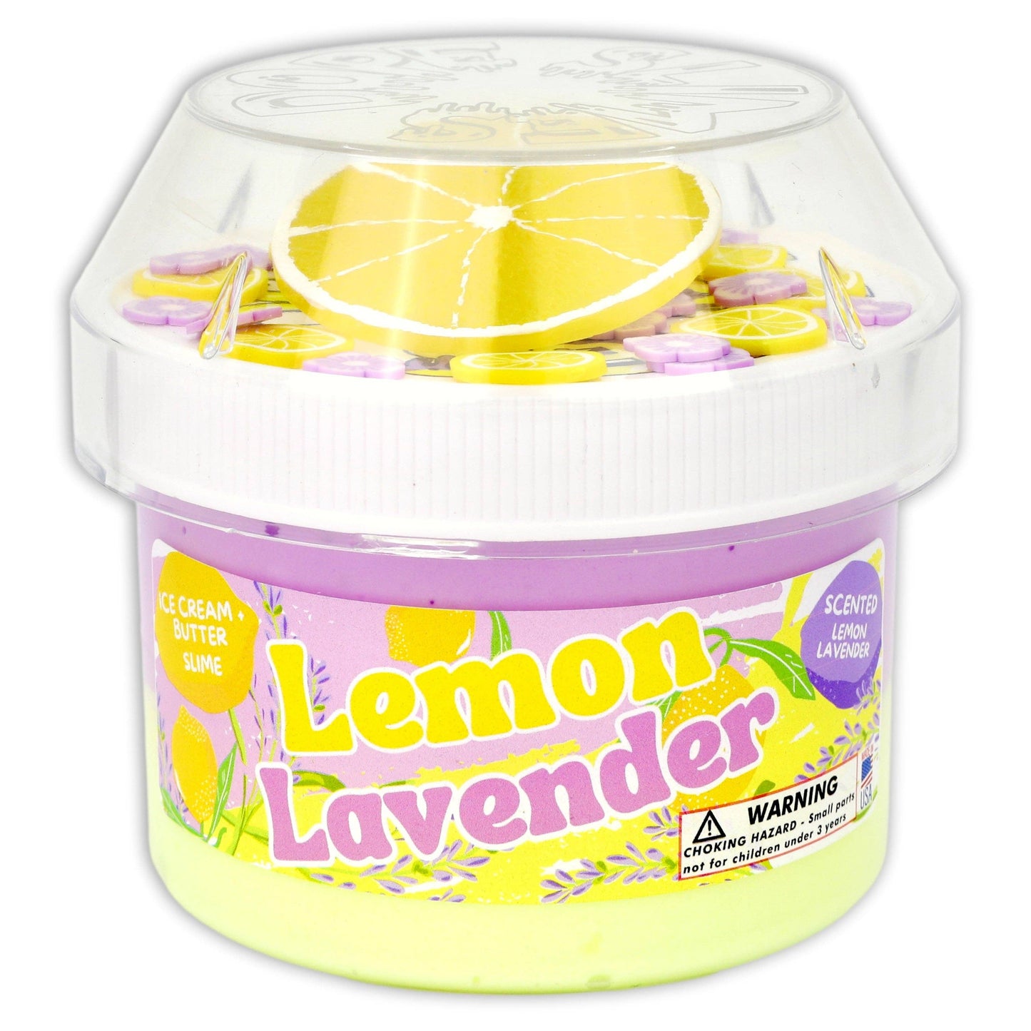 Lemon Lavender - Hybrid Textured Slime