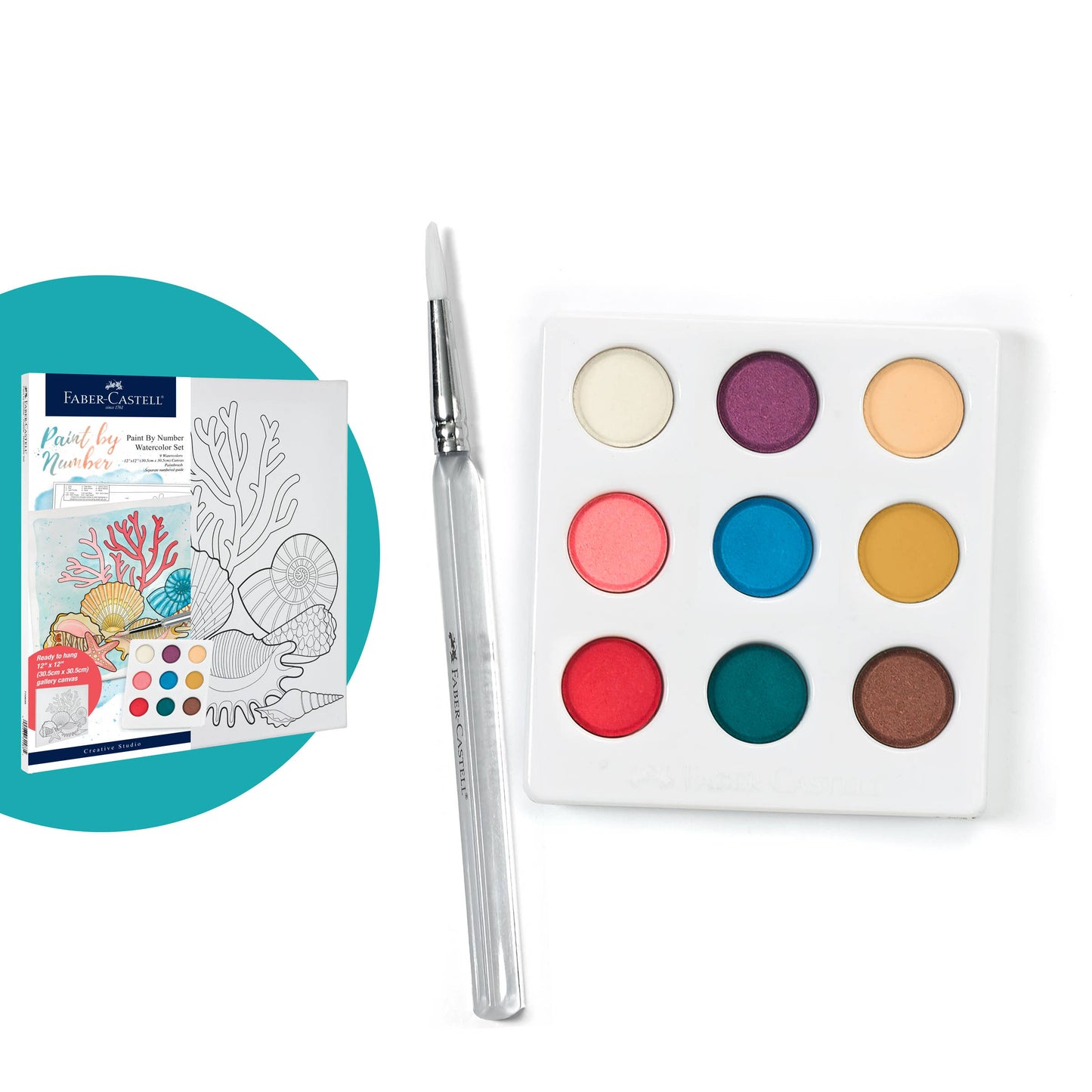 Watercolor Paint by Number Coastal Wall Decor Craft