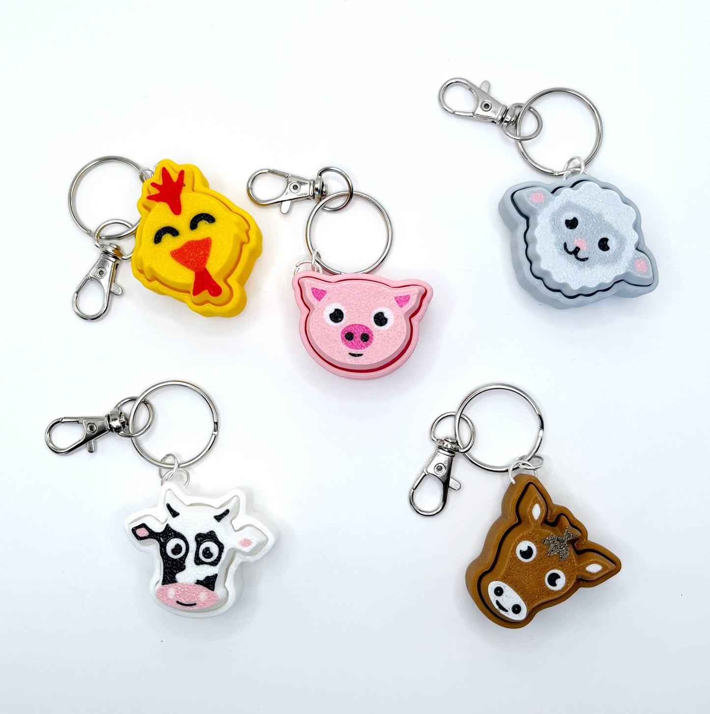 1 PC Assortment Fidget Clicker Keychains