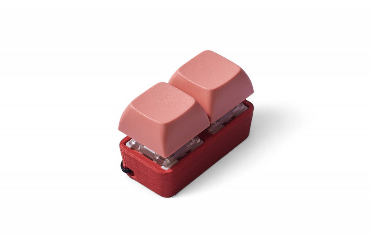 2 Key Mechanical Keyboard Fidget Keychain - Two-Tone Series