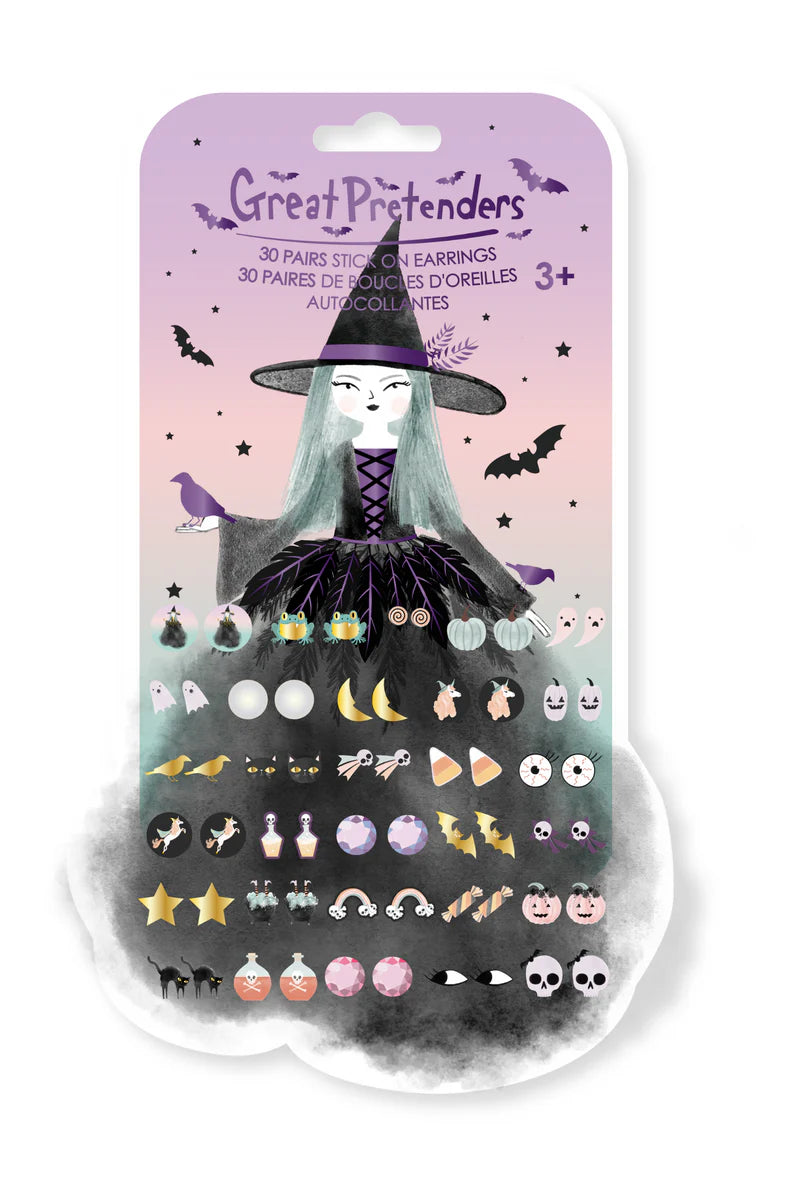 Natasha The Raven Witch Stick On Earrings