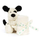 Bashful Black & Cream Puppy Soother