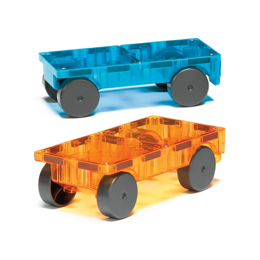 Magna-Tiles Cars 2 Piece Blue & Orange
