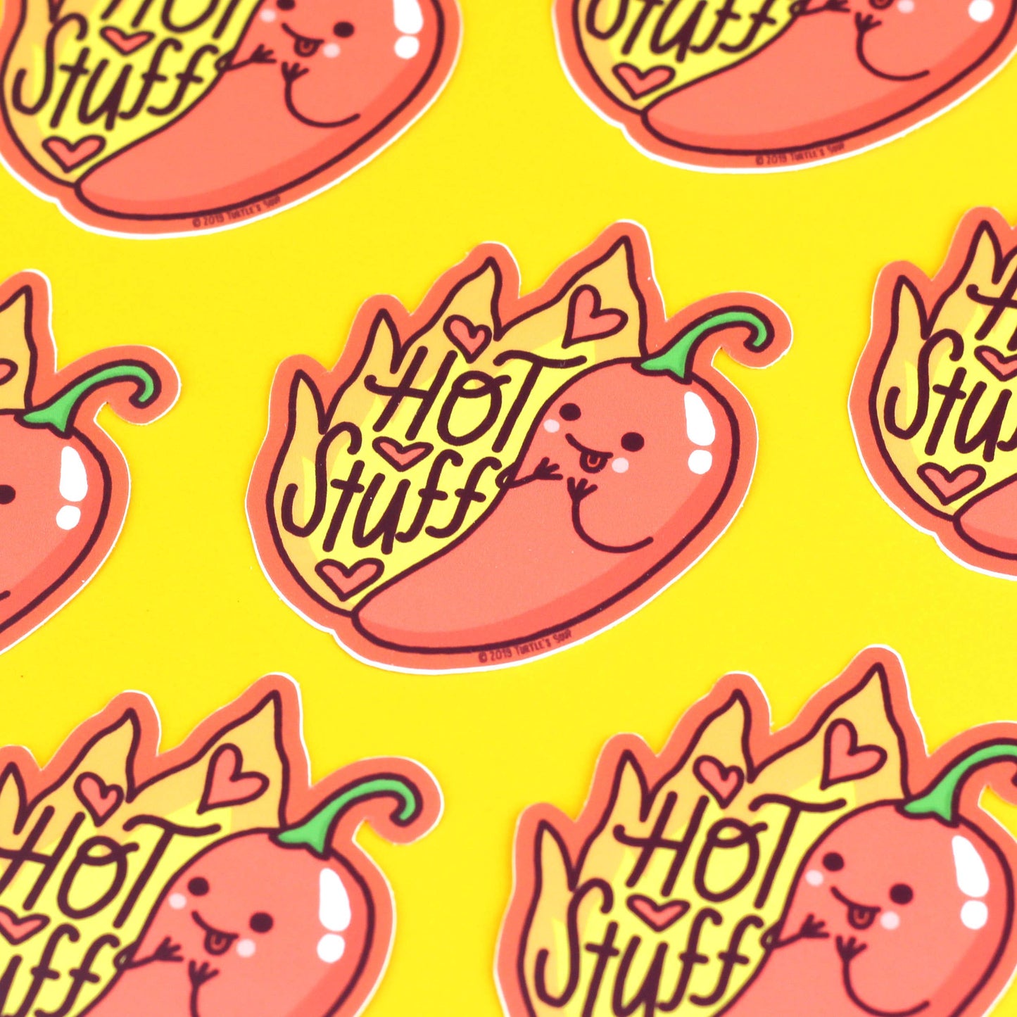 Hot Stuff Jalapeno Funny Water Bottle Vinyl Sticker