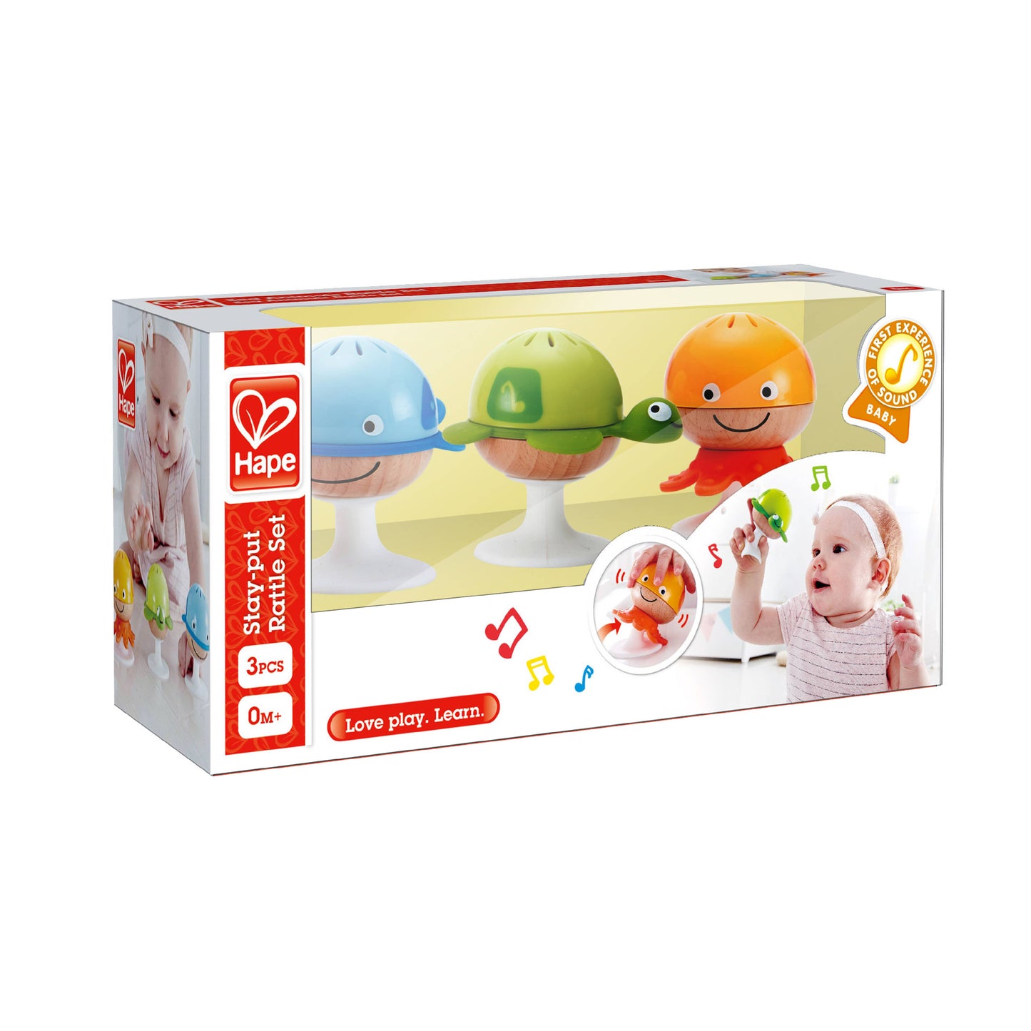 Hape Sea Animals Rattle Set - Octopus, Turtle & Whale Toys.