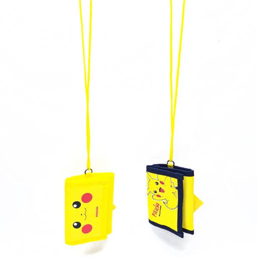 Pokémon Pikachu Velcro Neck Wallet – Tri-Fold ID Wallet