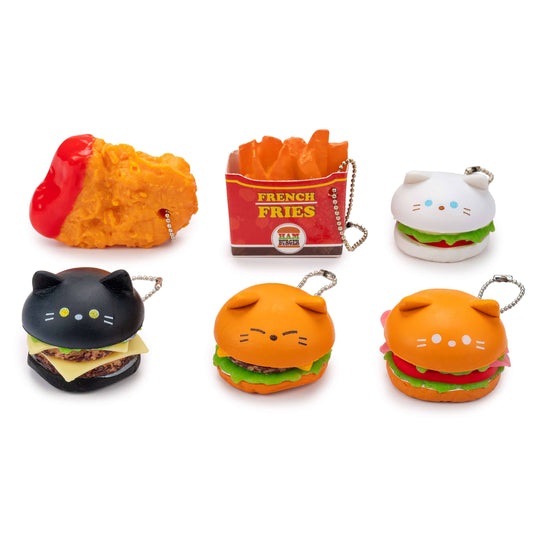 Fluffy Kitty Burger Mascot Capsule Toy