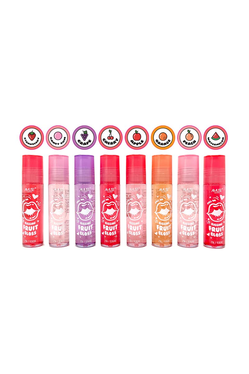 Amuse LIP020-M Kissing Fruit Roll On Lip Gloss - 72pc