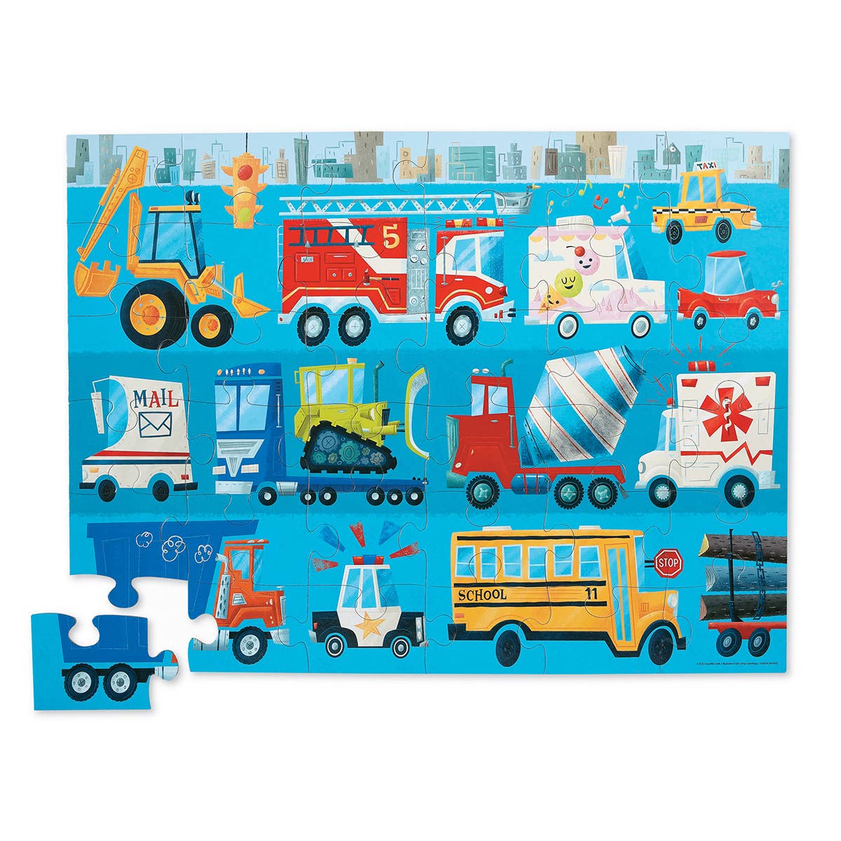36-Piece Shaped Box Puzzle - Vehicles
