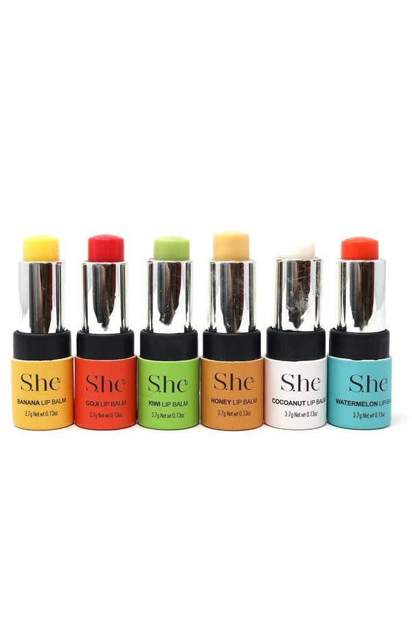 Makeup She LB418 Vitamin E Fruits Lip Balm - 36pc