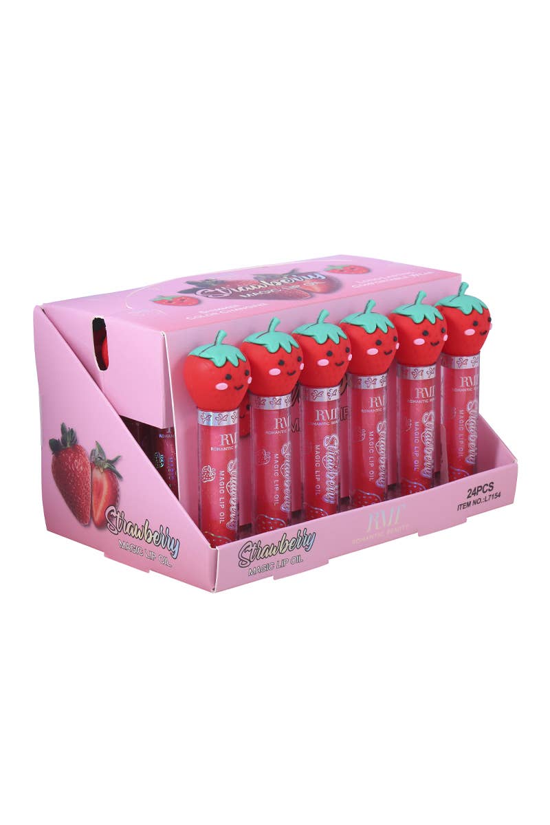 Romantic Beauty L7154 Strawberry Magic Lip Gloss - 24pc