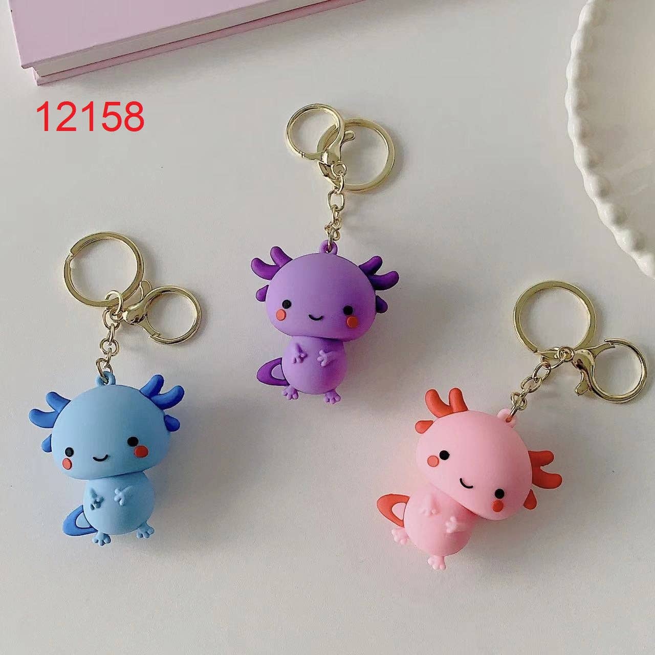 12158 Axolotl Figurine Key Charm - 12