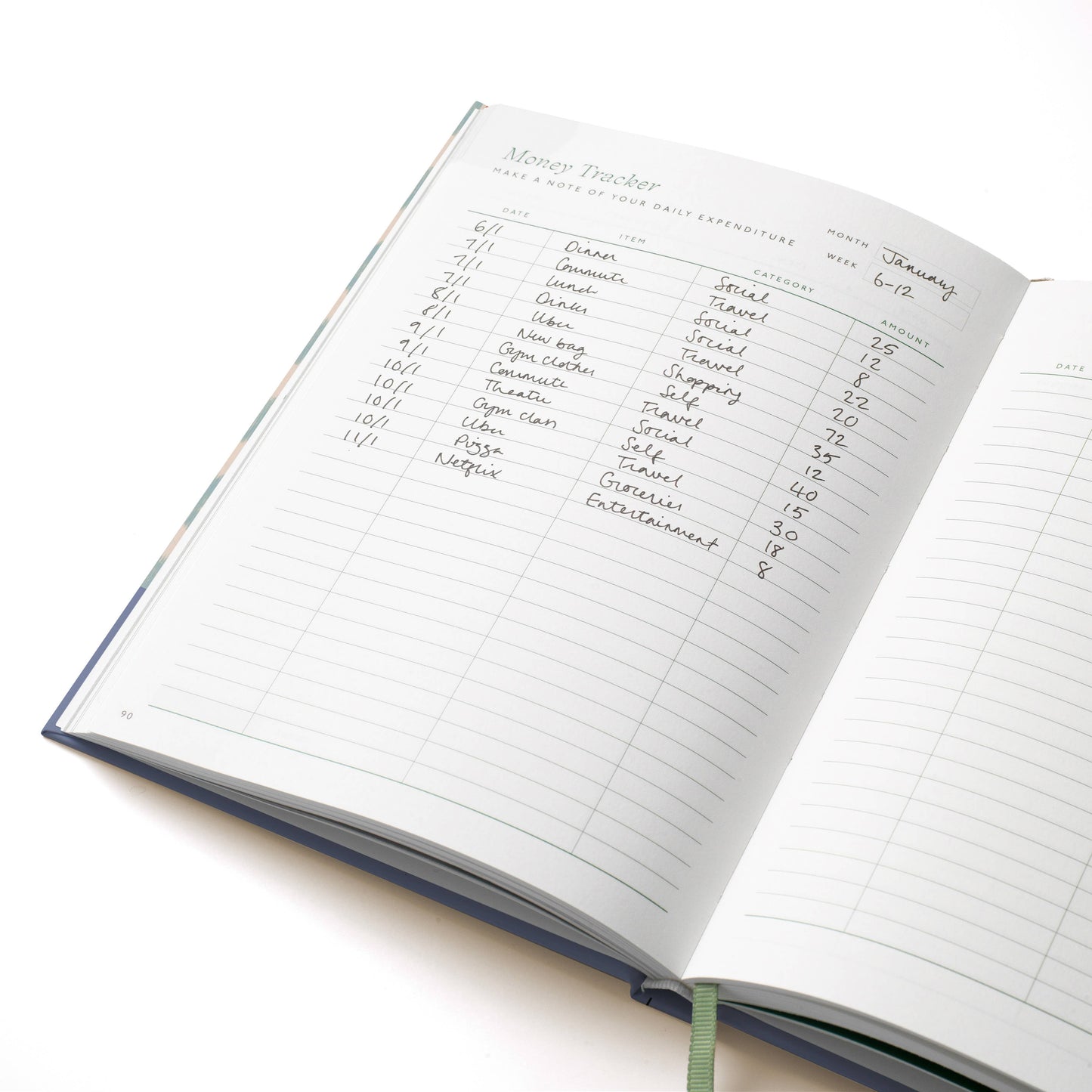 Guided Finance Planner, Foiled A5 Hardcover - Starry Ikat
