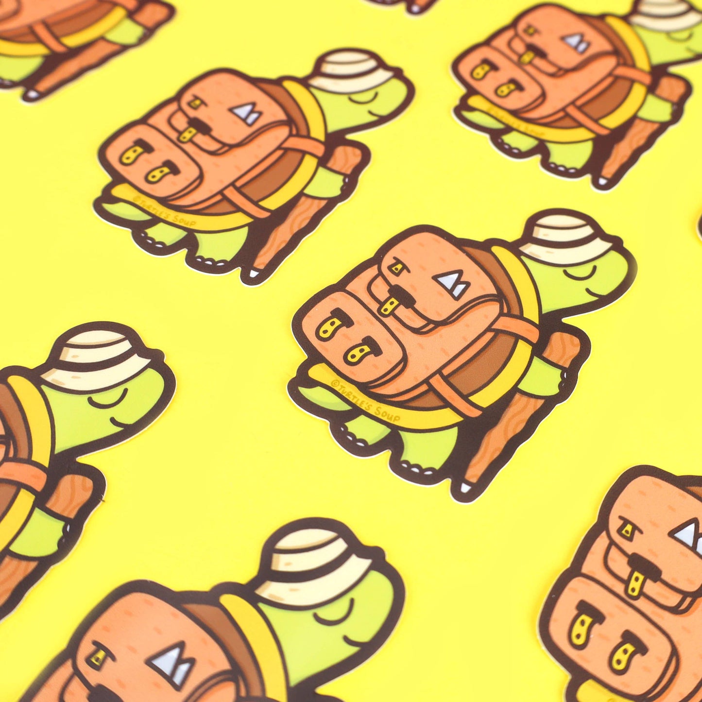 Hiking Tortoise Tour Guide Outdoorsy Vinyl Sticker