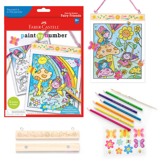 Paint by Numbers Fairy Friends Hanging Wall Art Kit for Kids