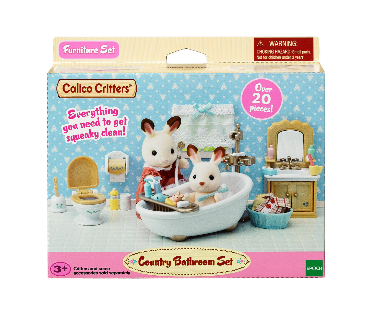 Calico Critters Country Bathroom Set, Dollhouse Furniture