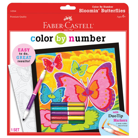 Marker Color by Number Bloomin Butterflies Kit for Kids