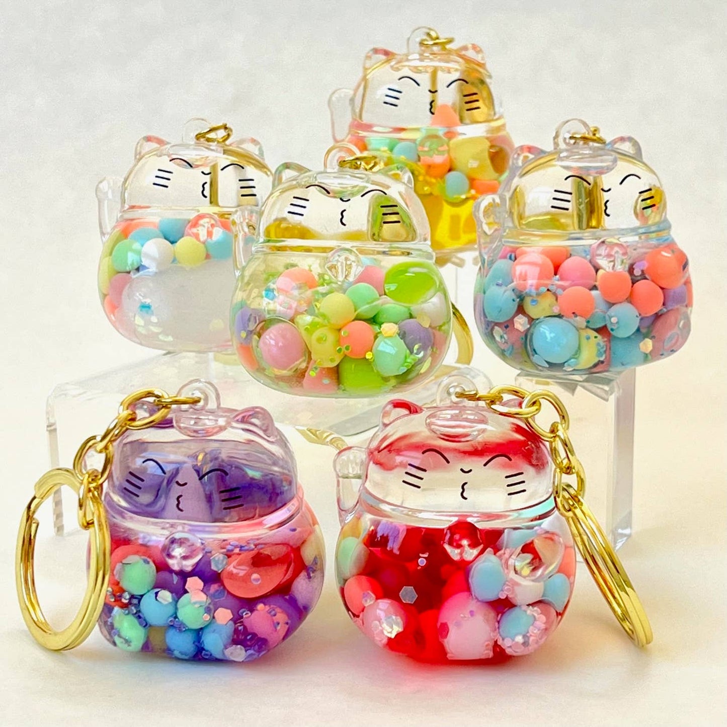BUBBLE CAT FLOATY KEY CHARM