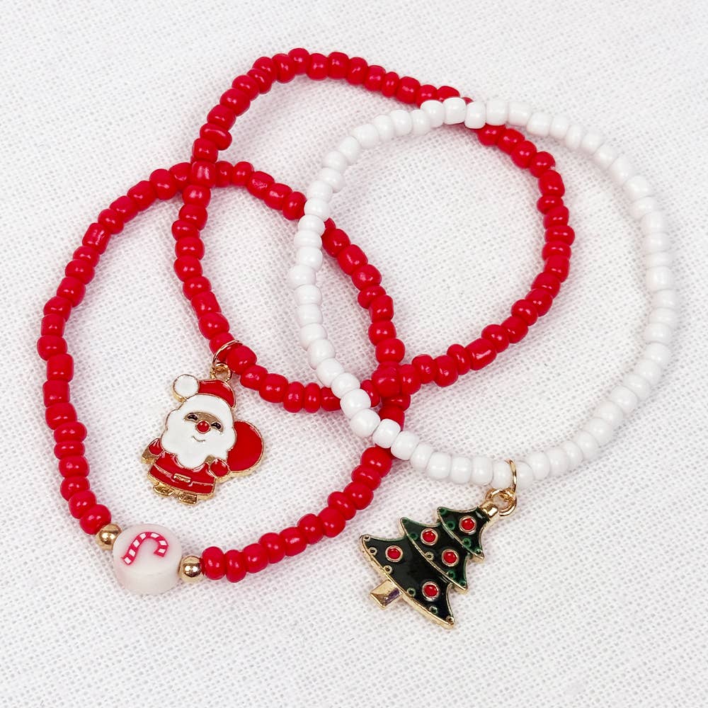 Christmas Charm and Stretch Bracelet