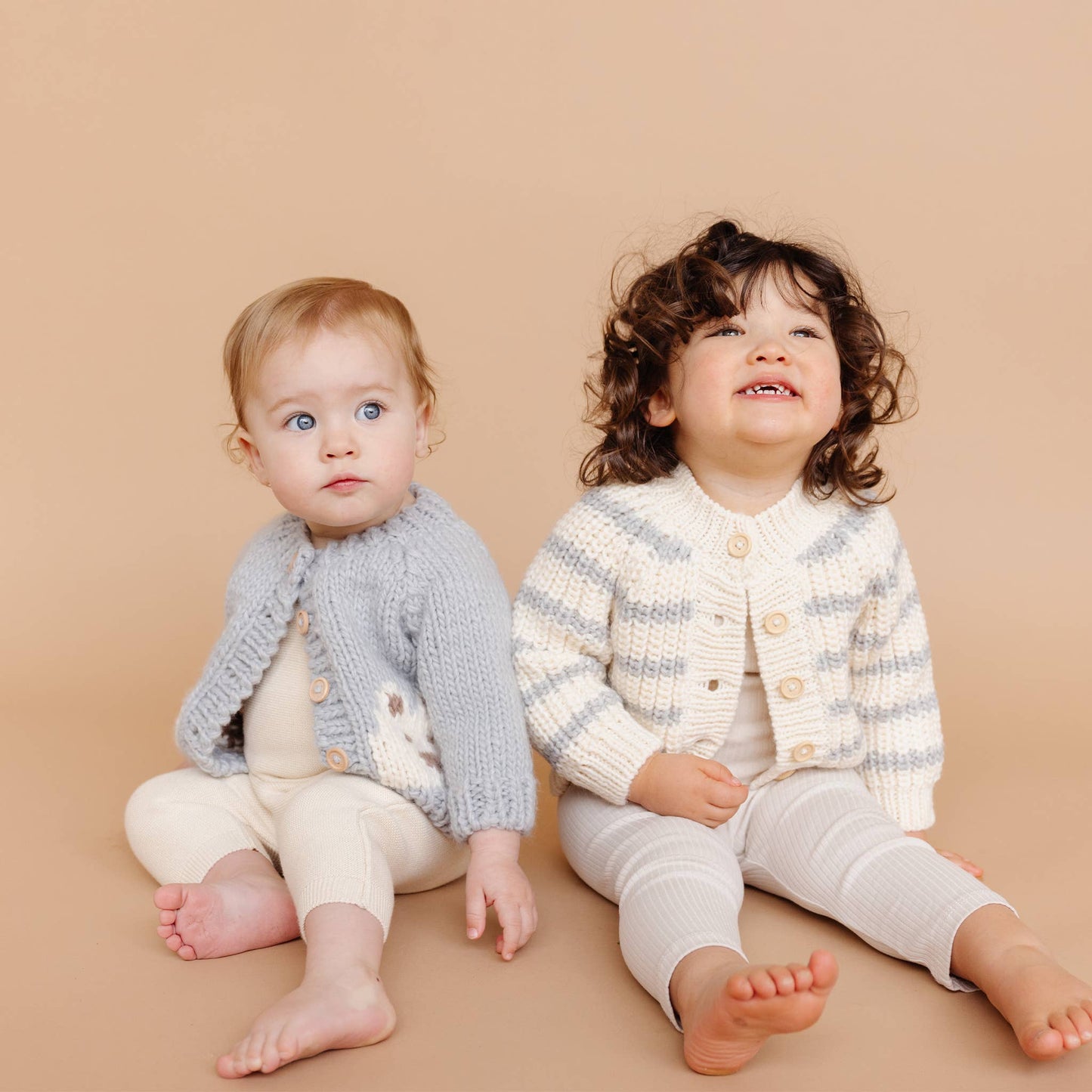 Bear Cardigan, Bowie Grey | Baby & Kid Sweater