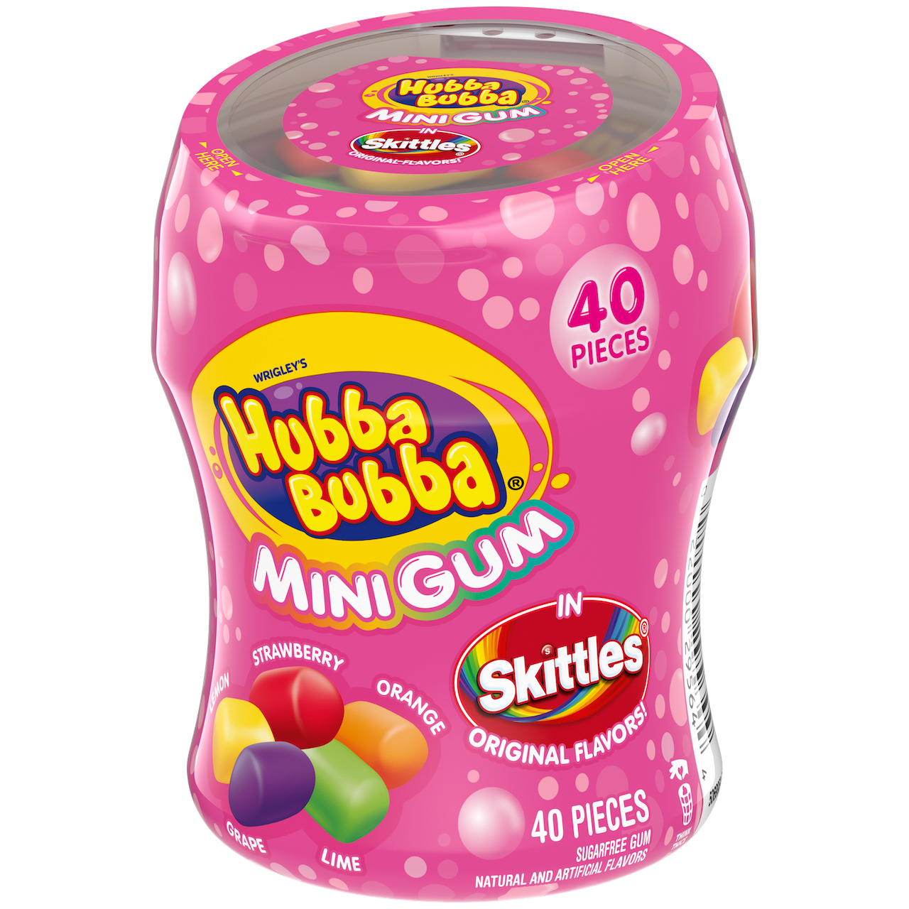 Hubba Bubba Sugar Free Skittles Gum, 2.82oz, 4ct