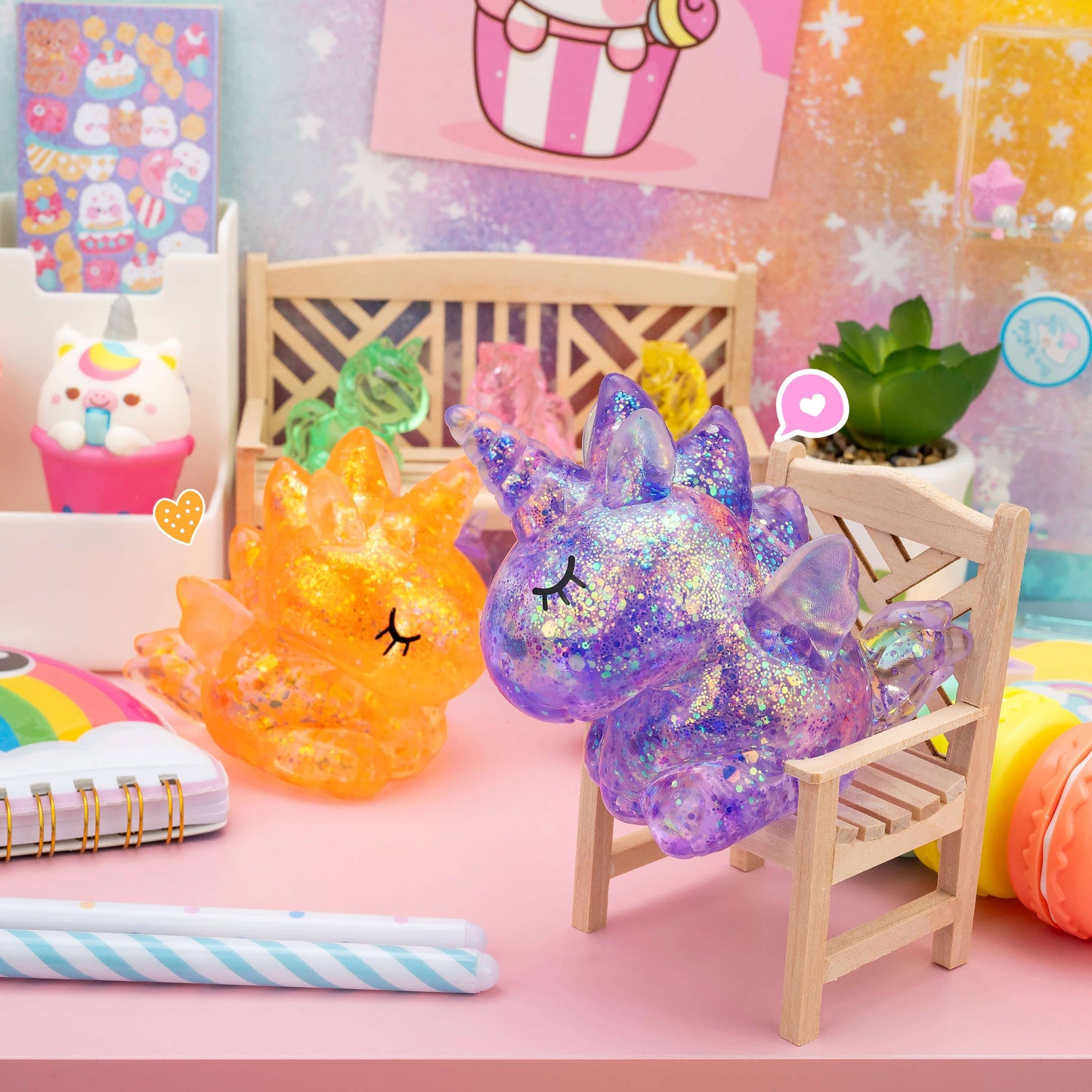 Gummy Unicorn Friends Sensory Squishy Toy (12pcs/case)