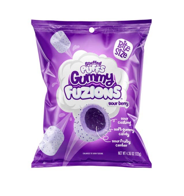 Stuffed Puffs Gummy Fuzions Sour Berry 4.36oz, 8ct