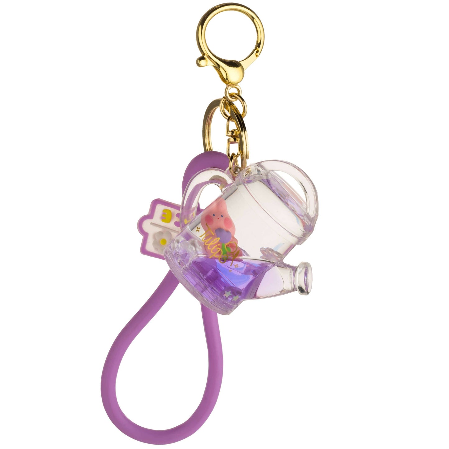 Garden Watering Can Liquid Sensory Keychain : Blue