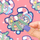 Sloth Candycane Holiday Buddies Vinyl Sticker