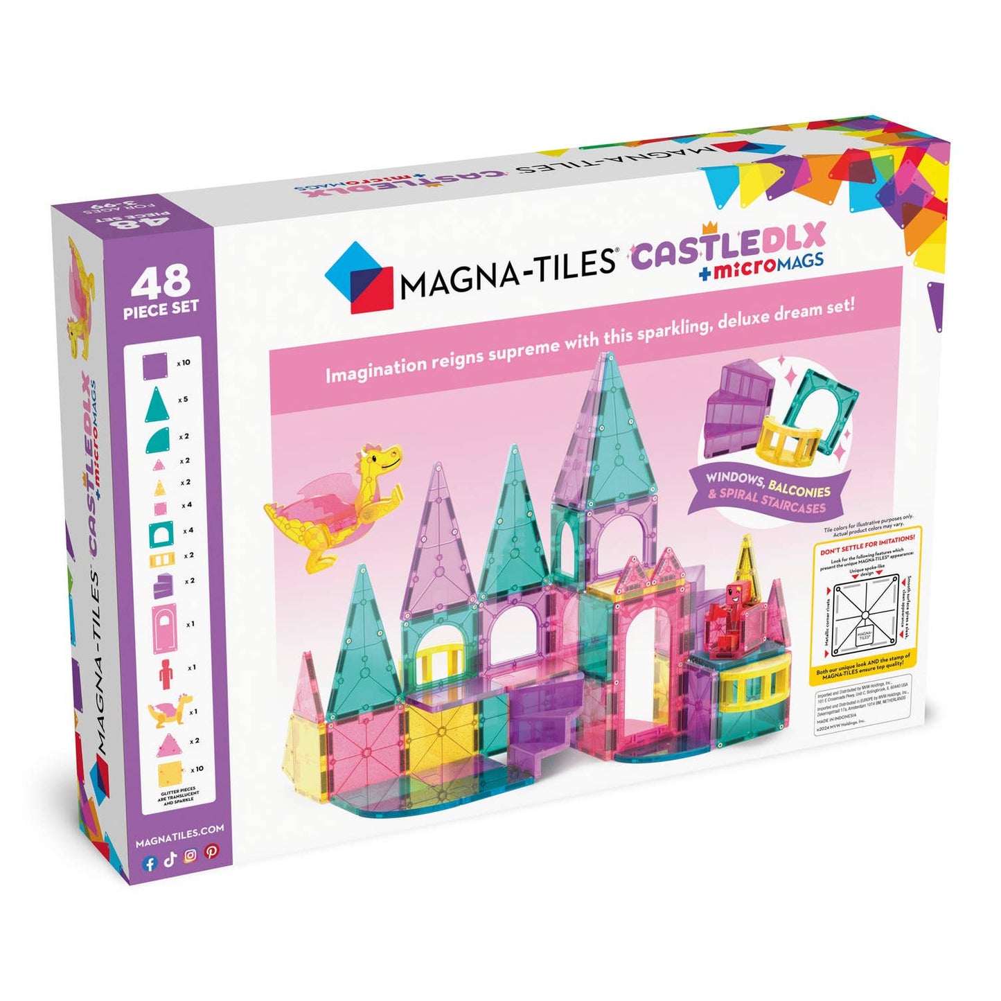 Magna-Tiles Castle DLX 48-Piece Set