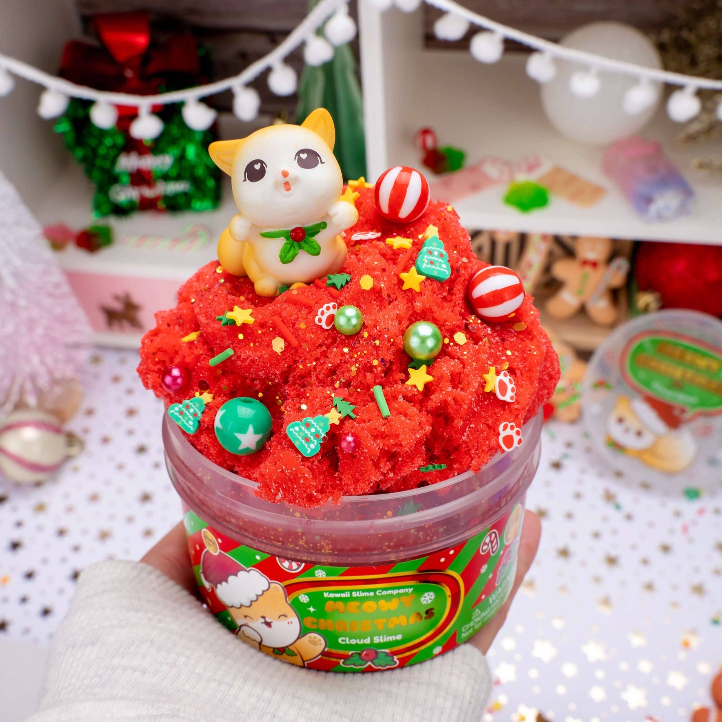 Meowy Christmas Cloud Slime (4pcs/case)