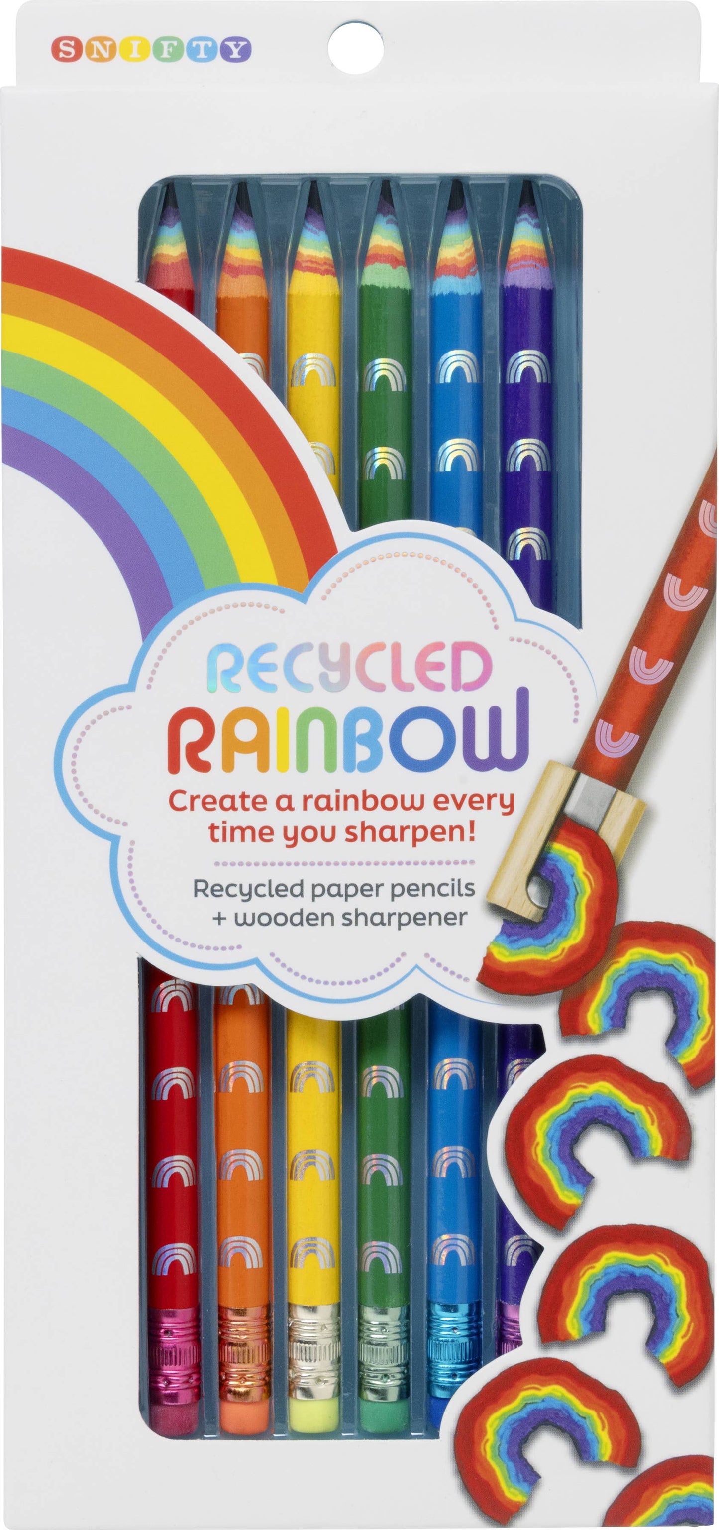 Recycled Rainbow Pencils - Display of 10