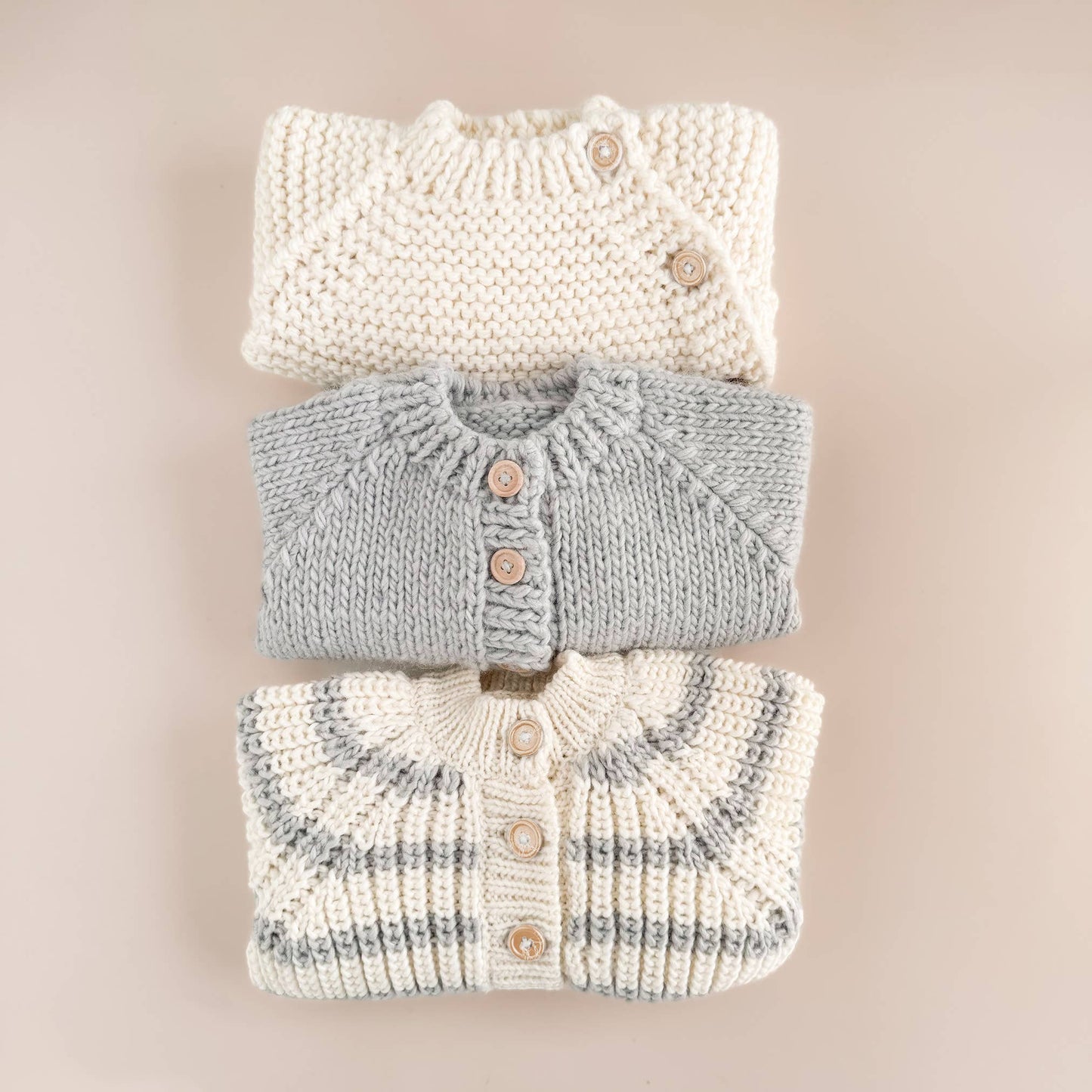 Rib Knit Stripe Cardigan, Bowie Grey Baby Kid Sweater Basics