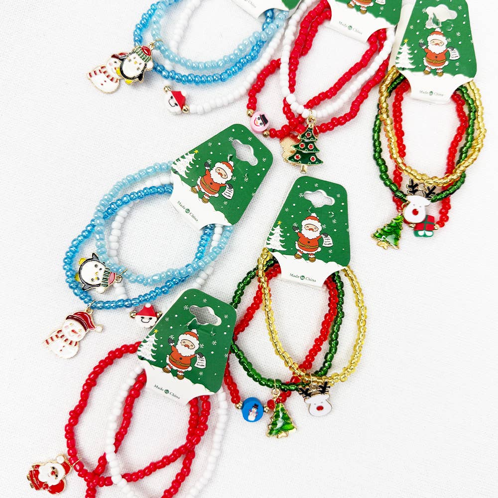 Christmas Charm and Stretch Bracelet