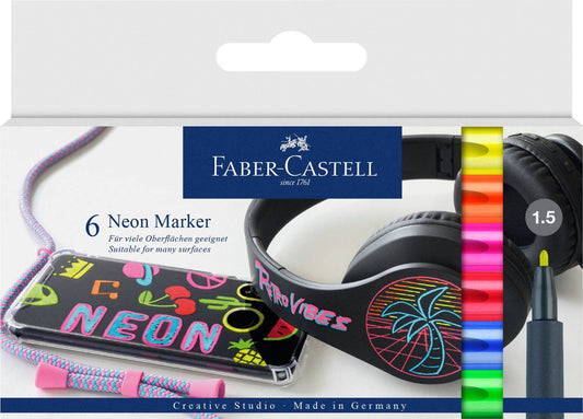Multi-Surface Creative Markers Neon Set of 6
