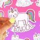 Meowgical Magical Cat Rainbow Colorful Vinyl Sticker
