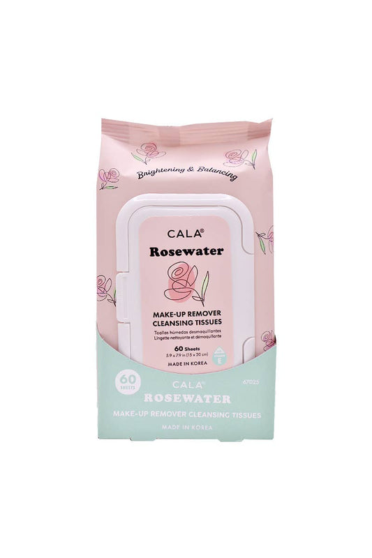 CALA 67025 Rose Water 60 Make-up Cleansing Tissues - 3pc