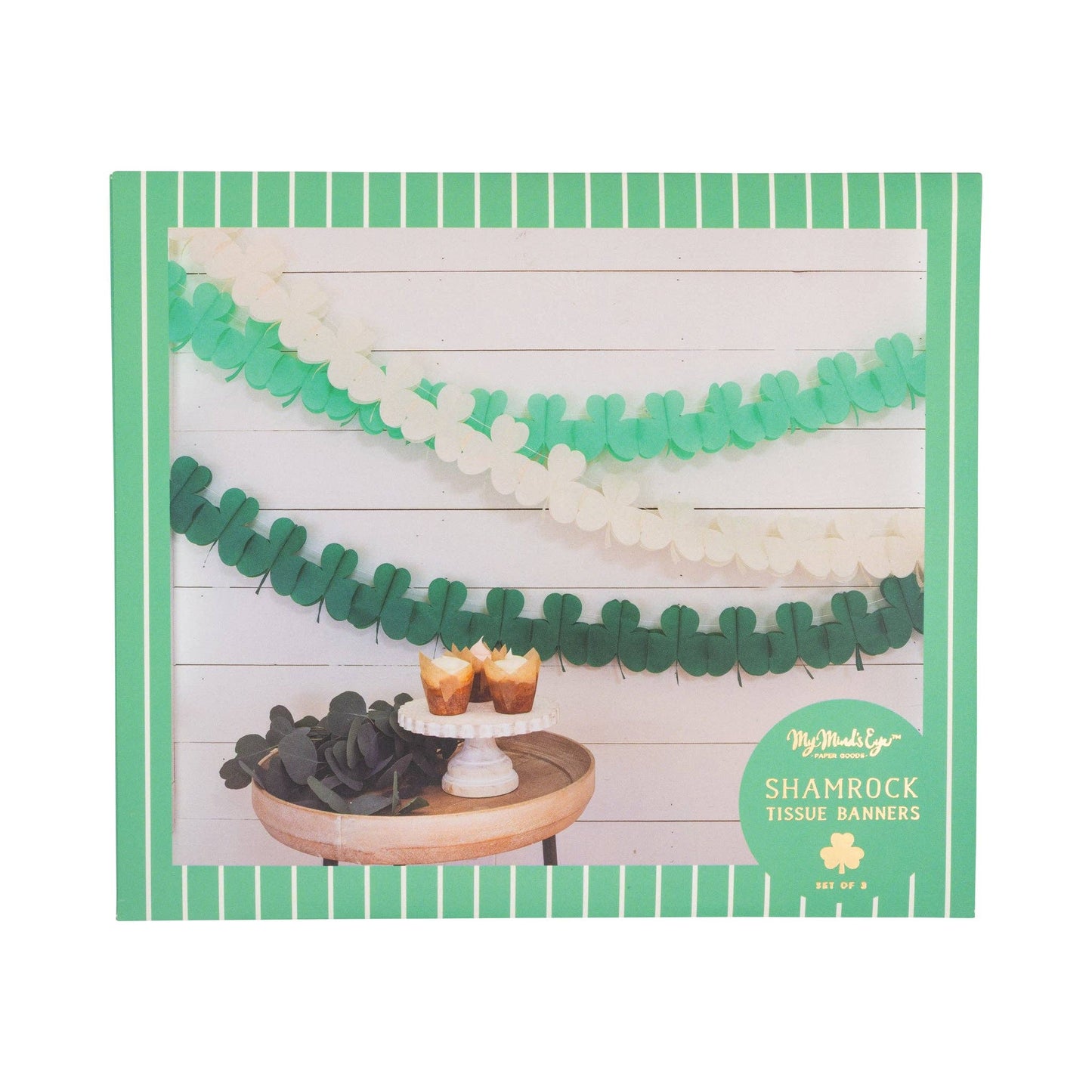 Shamrock Crepe Paper Banner Set
