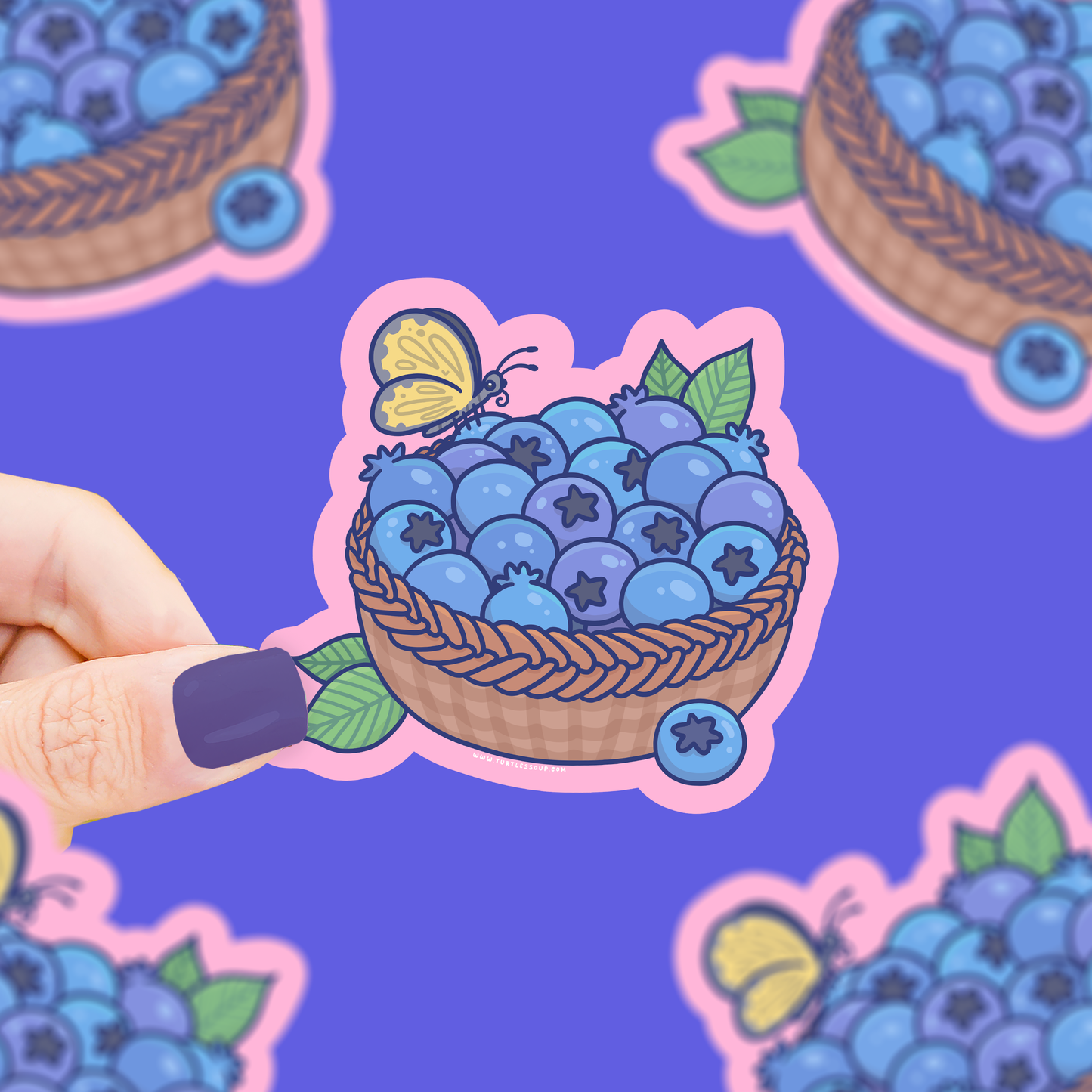 Blueberry Basket | Picnic | Fruits | Spring | Vinyl Sticker